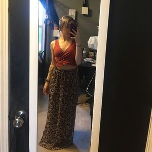 Floral maxi skirt